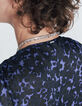 Women’s black/blue leopard print recycled wrap blouse-5