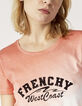 Women’s peach tie-dye organic cotton T-shirt, black image-5