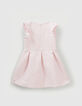 Roze jurk jacquard meisjes-2
