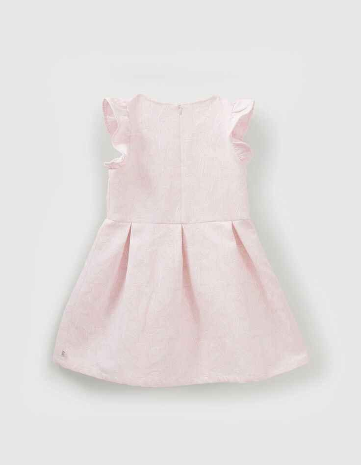 Roze jurk jacquard meisjes-2