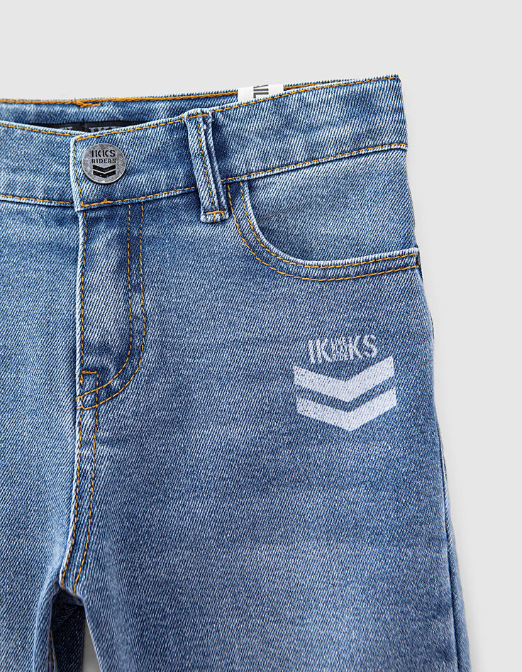 Light blue jeans dad fit print REPREVE jongens -2