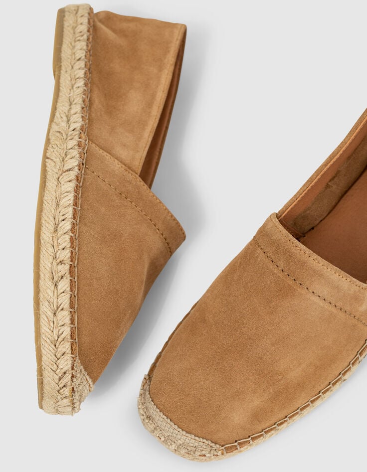 Beige Herren-Espadrilles aus Veloursleder-3