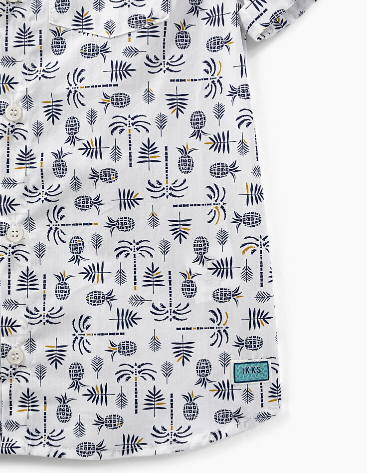 Camisa blanco roto con estampado piñas niño-6