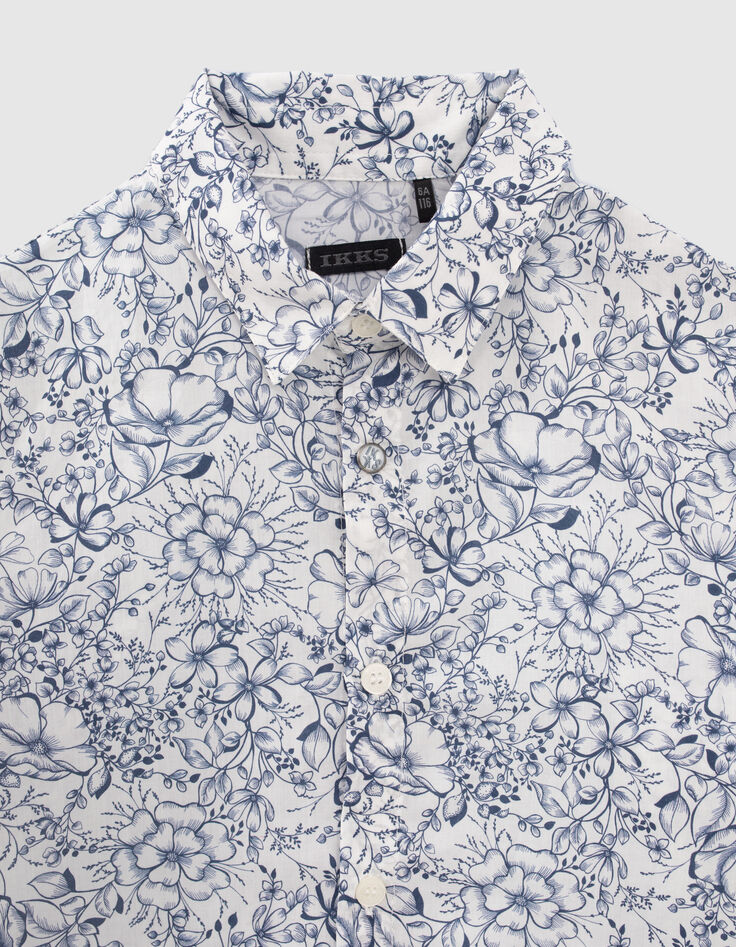 Wei&szlig;es Jungenhemd mit Liberty&reg;-Blumenprint Mini Me-3