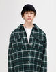 Blouson surchemise à carreaux vert fourré garçon-9