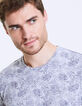 Men's shadow all-over flowers T-shirt-2
