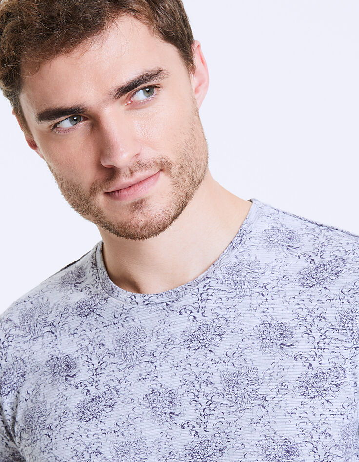 Men's shadow all-over flowers T-shirt-2