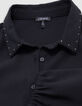 Girls' black studded jumpsuit-2