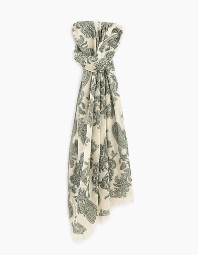 Petrolblauer Herrenschal mit Paisley-Jacquard - IKKS