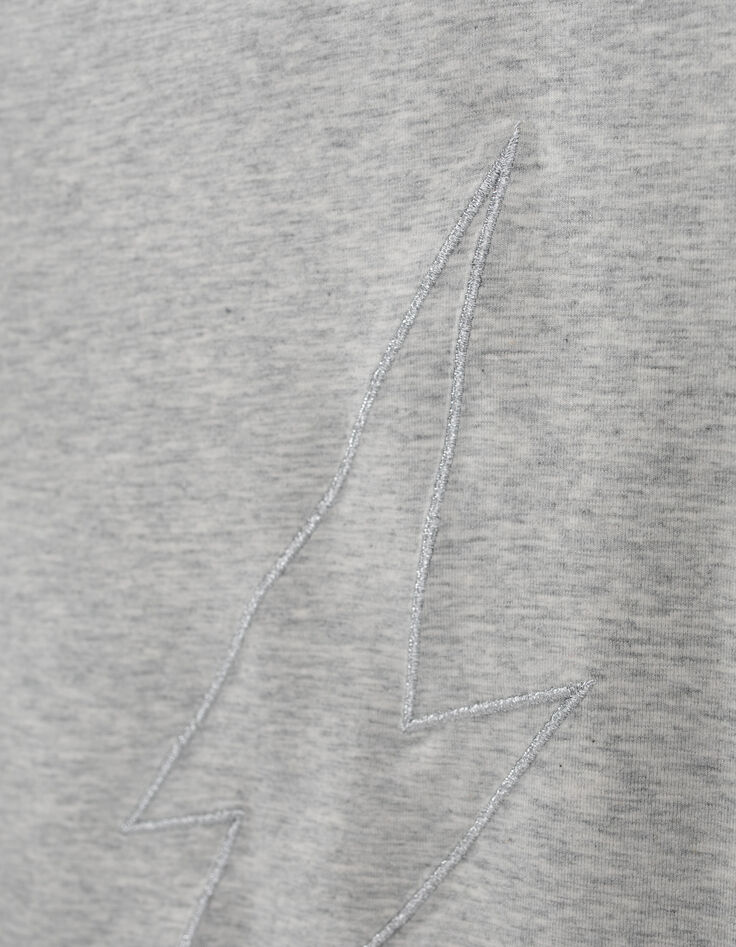 Grijs T-shirt kanten volants mouwinzetten meisjes-5
