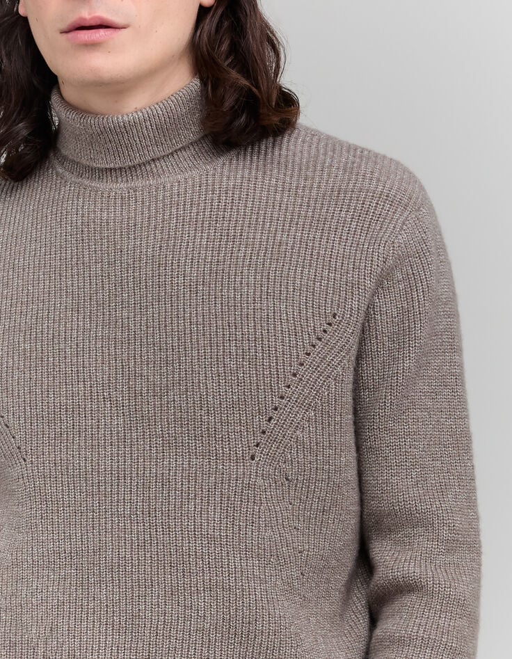 Jersey de cuello alto de punto crudo para hombre-5 Jersey de cuello alto de punto crudo para hombre-5