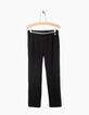 Pantalon noir à bandes pailletées fille-1