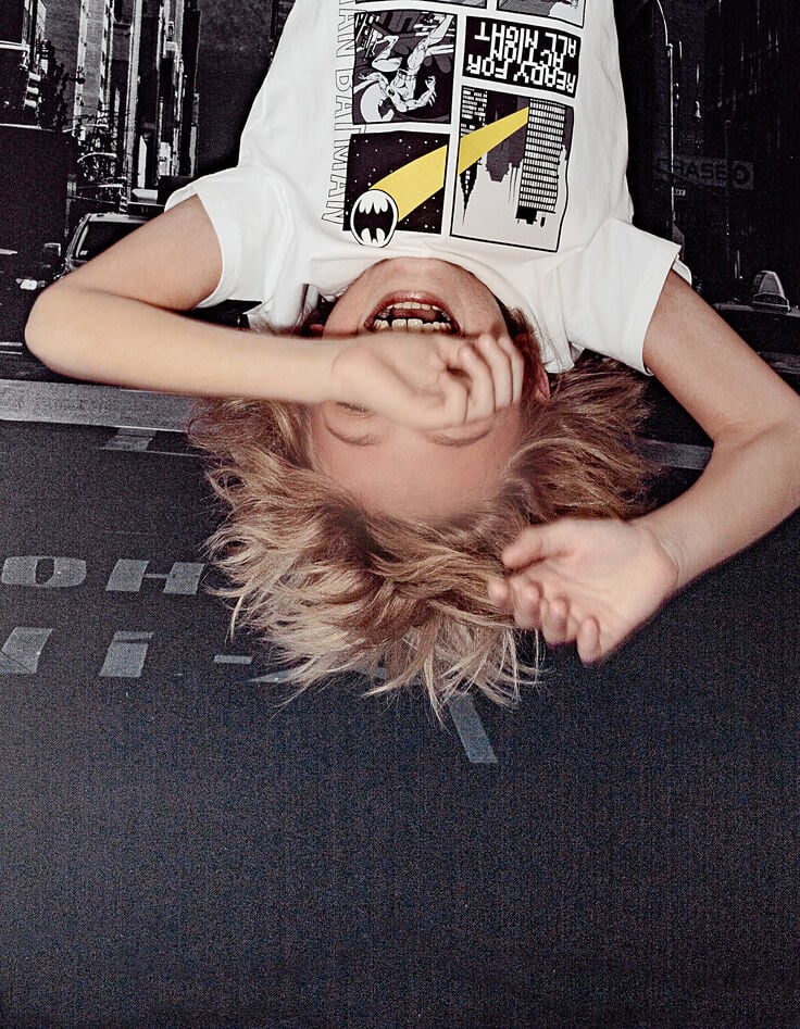 Boys’ off-white Comic-style graphics Batman T-shirt-1