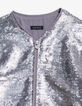 Bomber silver sequins brodés fille-5