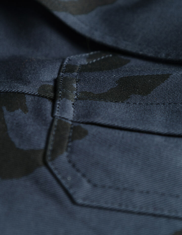 Women’s navy safari jacket with jaguar print-9 Women’s navy safari jacket with jaguar print-9