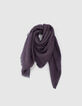 Sjaal gem&ecirc;leerd dark plum Heren-1