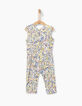 Witte jumpsuit met arty print voor babymeisjes-2