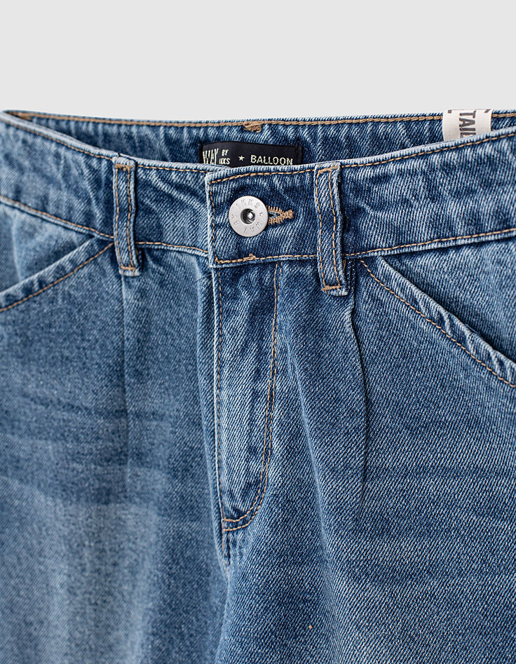 Jean balloon medium blue bio fille-2