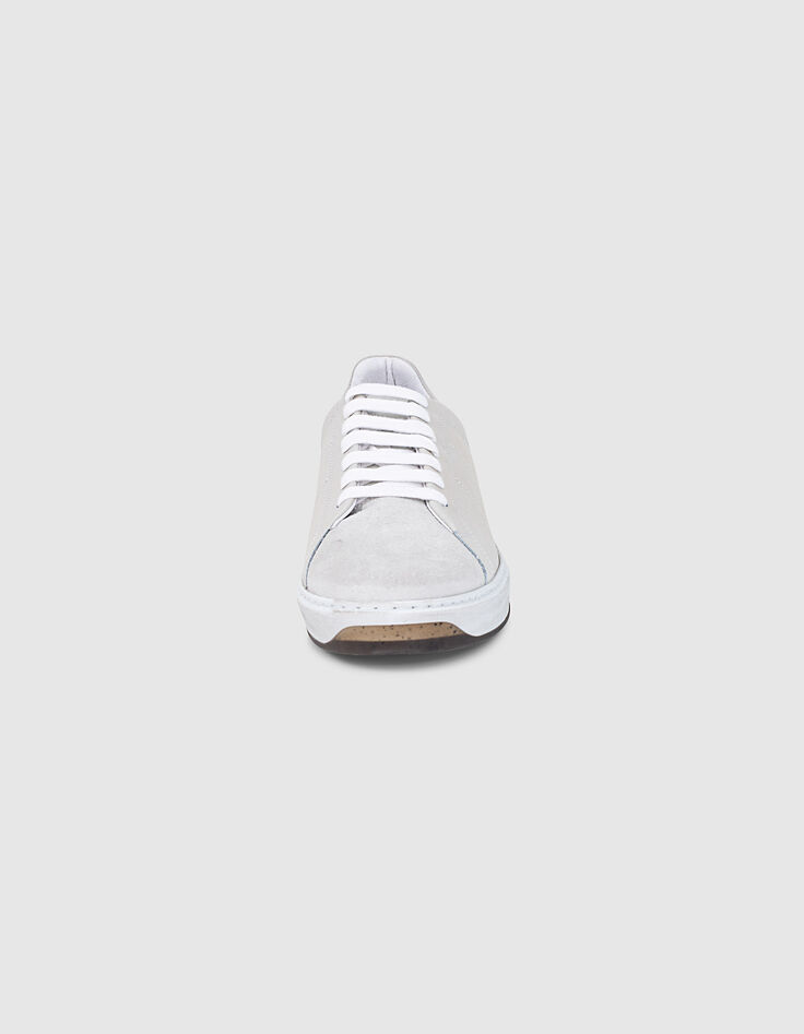 Men’s white suede trainers-5 Men’s white suede trainers-5