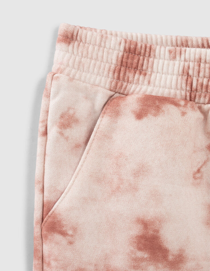 Jogging sport écru imprimé tie and dye fille -3