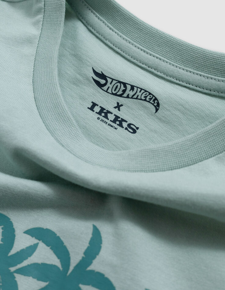 T-shirt vert bio sequins HOT WHEELS x IKKS garçon-2