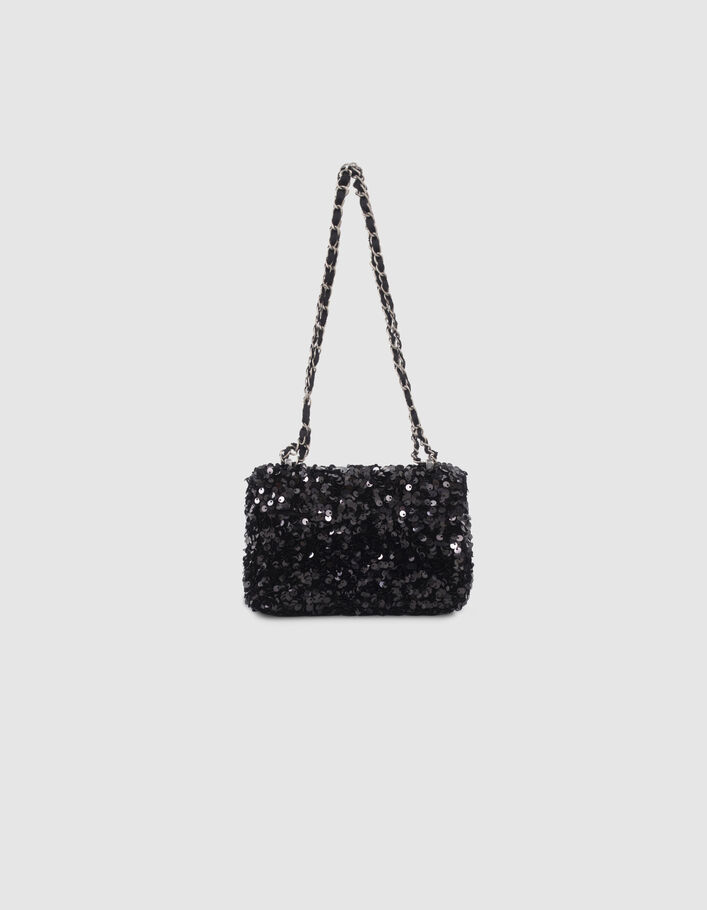Schwarze Paillettenhandtasche für Mädchen-3