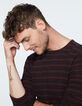 Sweat prune rayures noires Homme-4