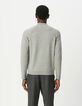 Jersey gris punto cuello chimenea hombre-3 Jersey gris punto cuello chimenea hombre-3