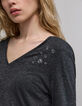 Camiseta de malla lentejuelas grises-5