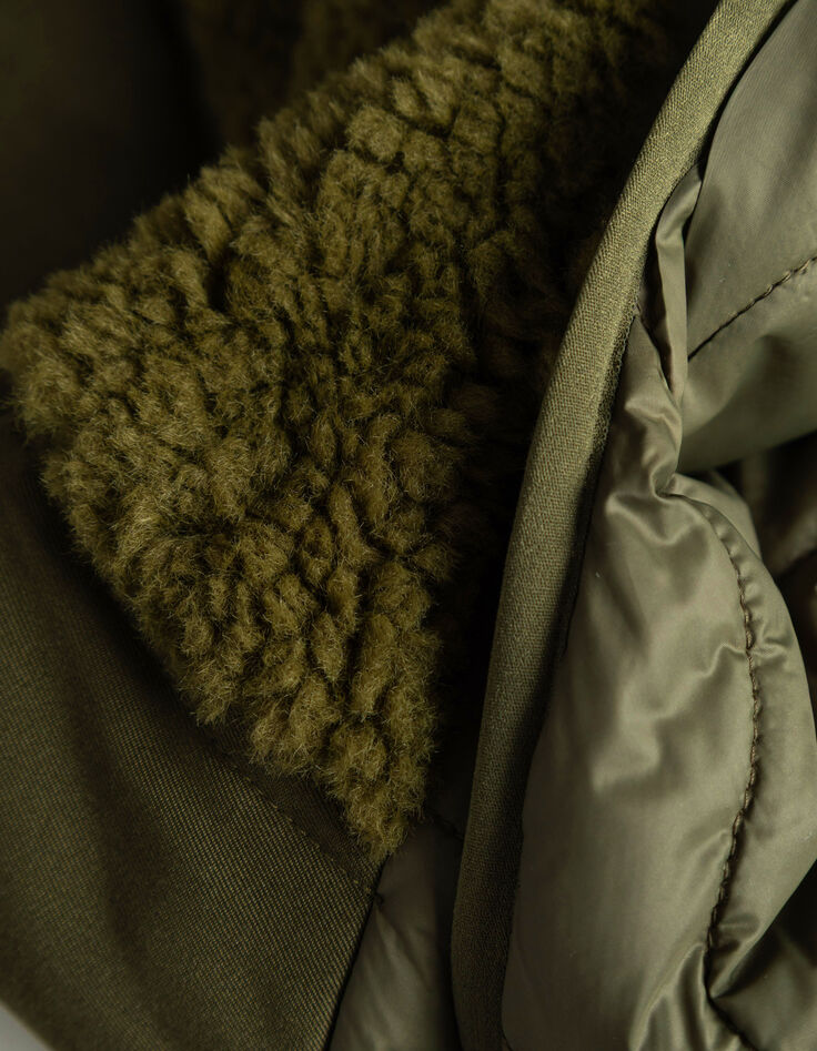 Khakifarbener 3-in-1 Parka und Wendeanorak Damen-11