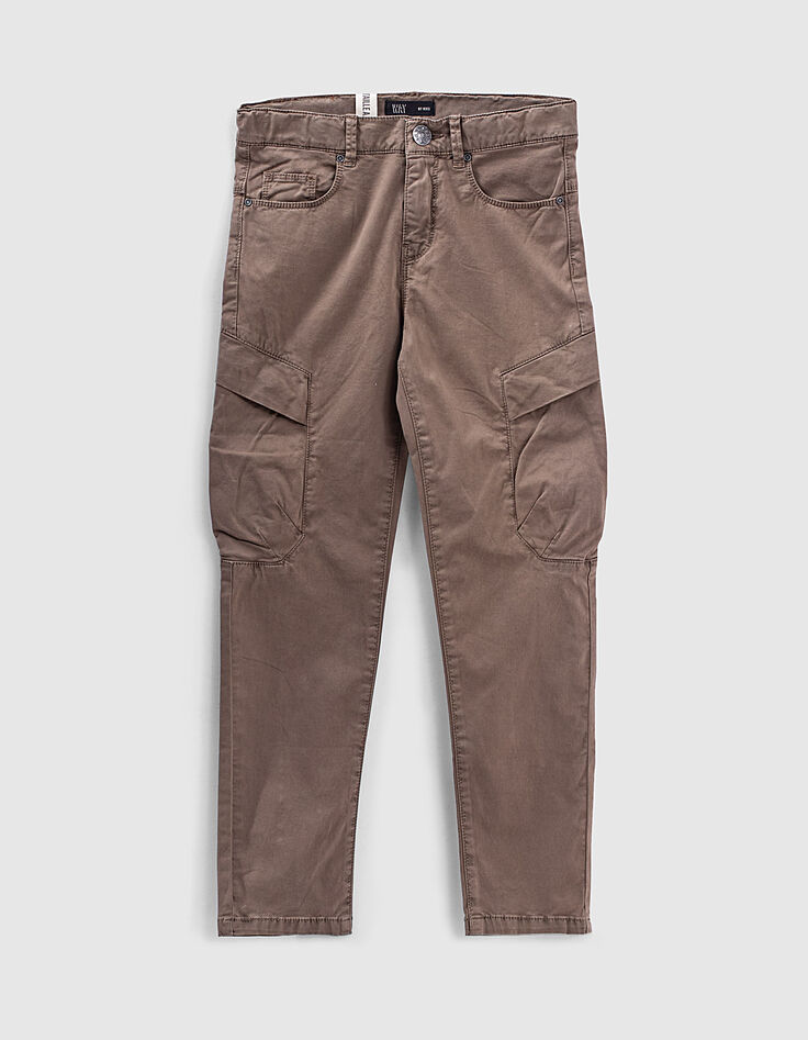 Pantalon battle kaki foncé garçon -1