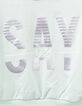 Girls’ mint sweatshirt with textured flocked letters-4