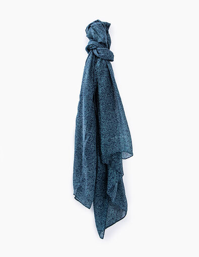 Pañuelo azul oscuro circuitos verde esmeralda Hombre - IKKS