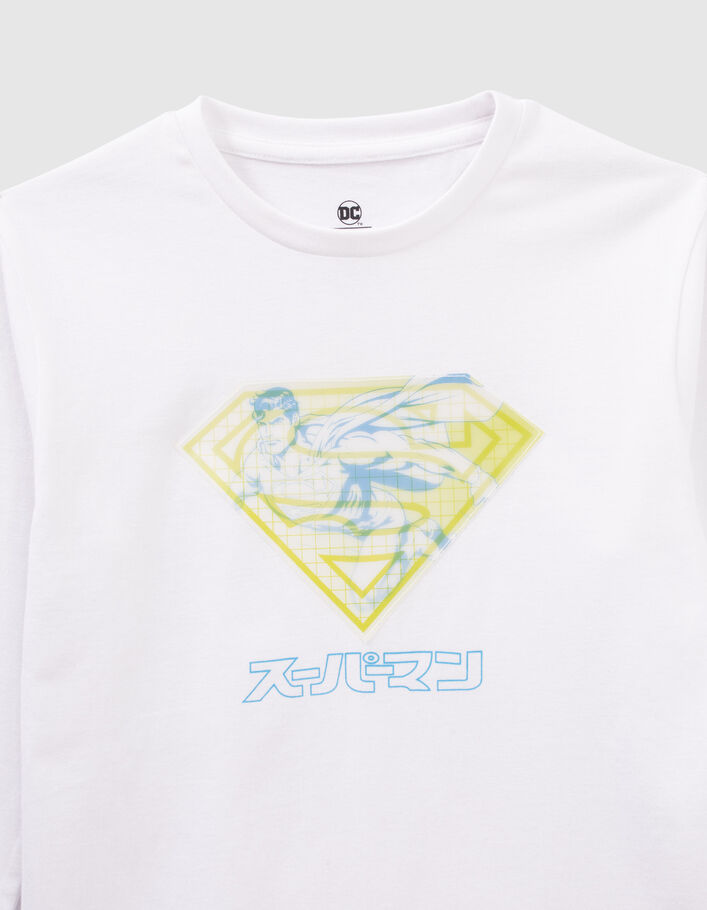 Weißes Lentikular-Jungenshirt SUPERMAN-2