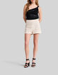 Zwarte one shoulder top Dames-1