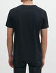 Tee-shirt noir &agrave; visuel tattoos rock Homme-3