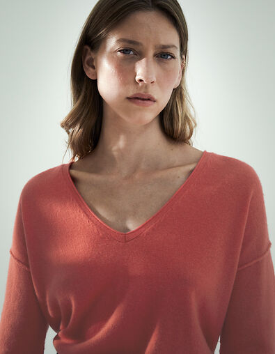 Women’s chevron pointelle pure cashmere sweater - IKKS