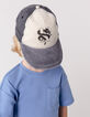 Zwarte en beige pet grijze klep jongens-9