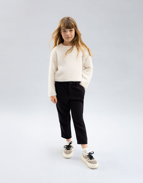 Schwarze 7/8-Mädchenhose mit Nietenverzierungen