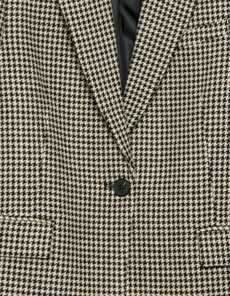 Women’s beige houndstooth suit jacket-7 Women’s beige houndstooth suit jacket-7