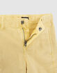 Boys’ light yellow chino Bermuda shorts-5