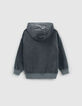 Boys’ grey needlecord hoodie with lenticular image-3