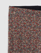 Girls' navy and micro-flower print reversible leggings-7