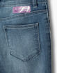 Bermuda en jean faded blue bas frangés fille -4