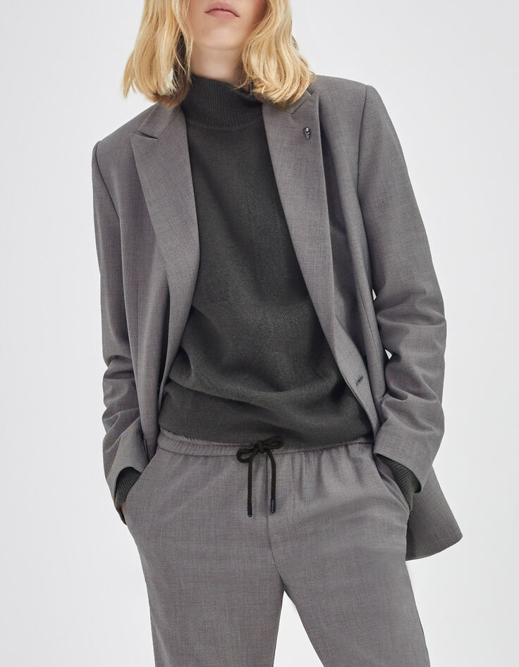 Women’s grey double-breasted suit jacket-4