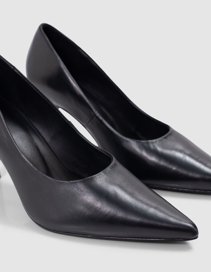 Bombas de cuero glacé negro Ligne 111 Femme-4