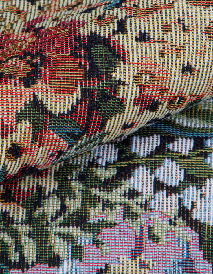 Korte jacquardrok met bloemenprint voor dames-8