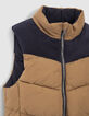 Ärmellose Wende-Steppweste, camel/marineblau, für Jungs-6