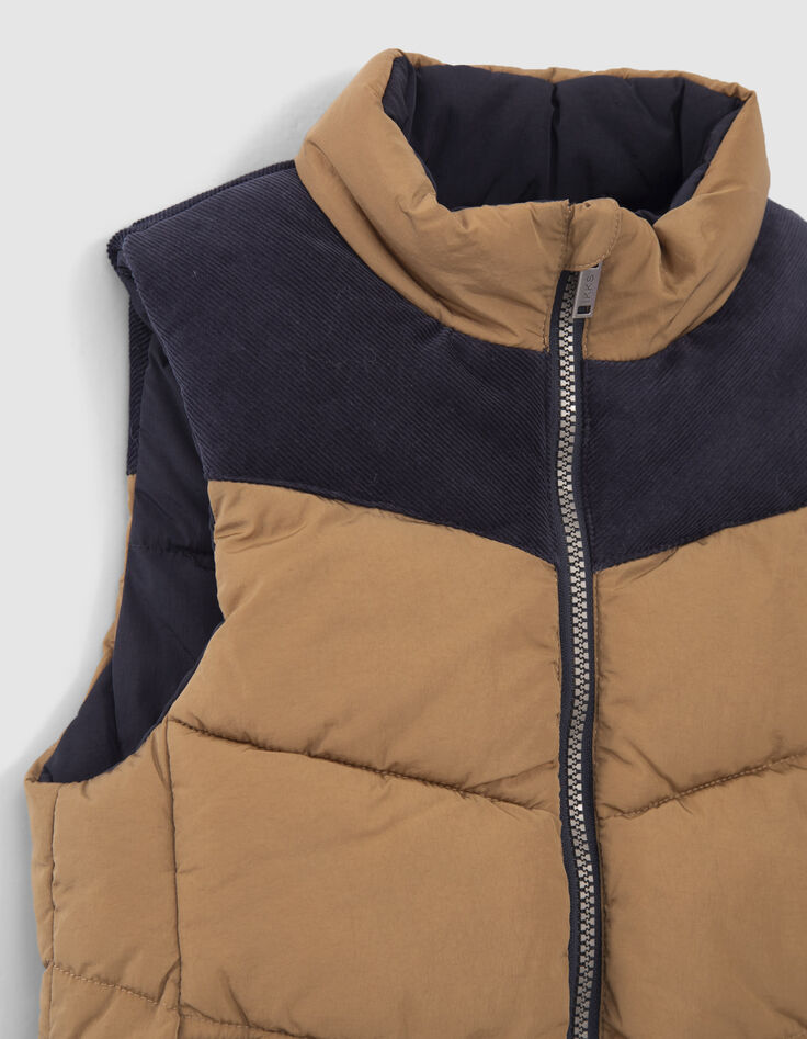 Ärmellose Wende-Steppweste, camel/marineblau, für Jungs-6