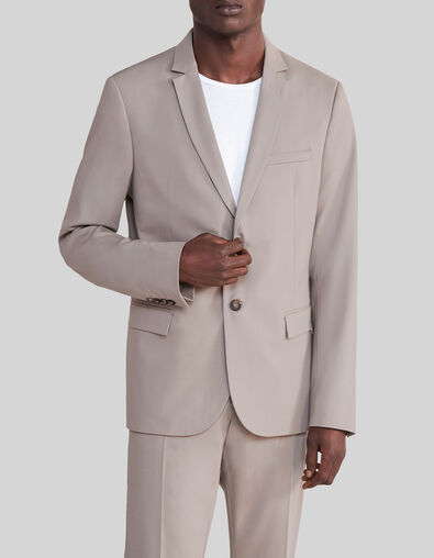 Men’s beige TRAVEL SUIT suit jacket - IKKS